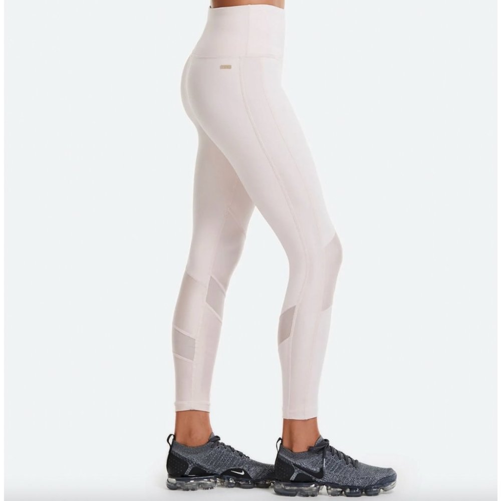 Alala Love Tight Ballet Leggings in Pastel Pink Mesh panels Size S